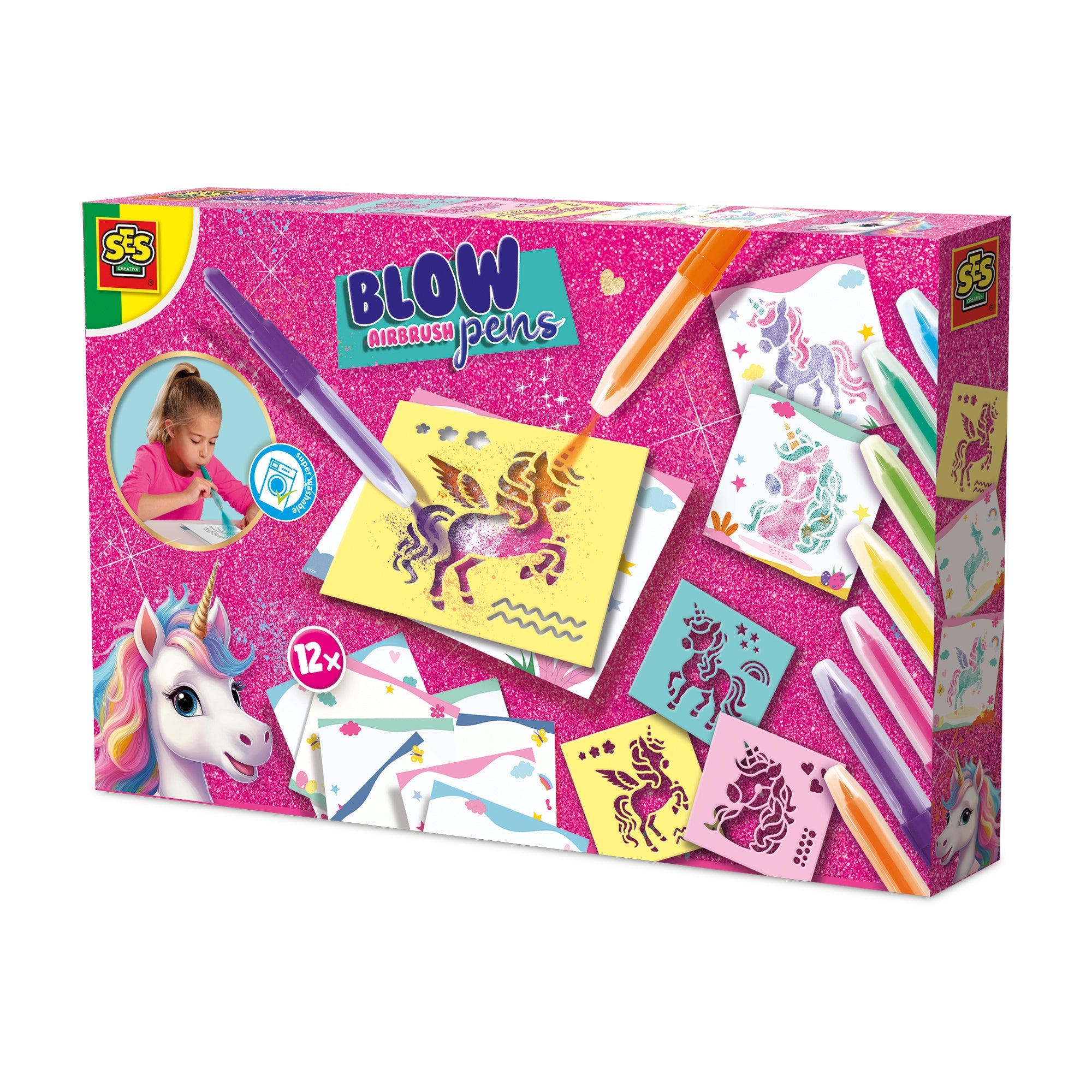 SES Creative Unicorn Blow airbrush pens verpakking