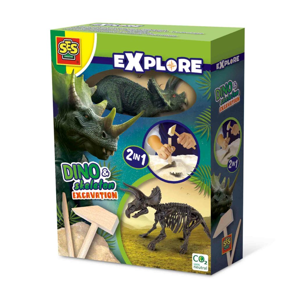 SES Dino en skelet opgraven 2 in 1 – Triceratops