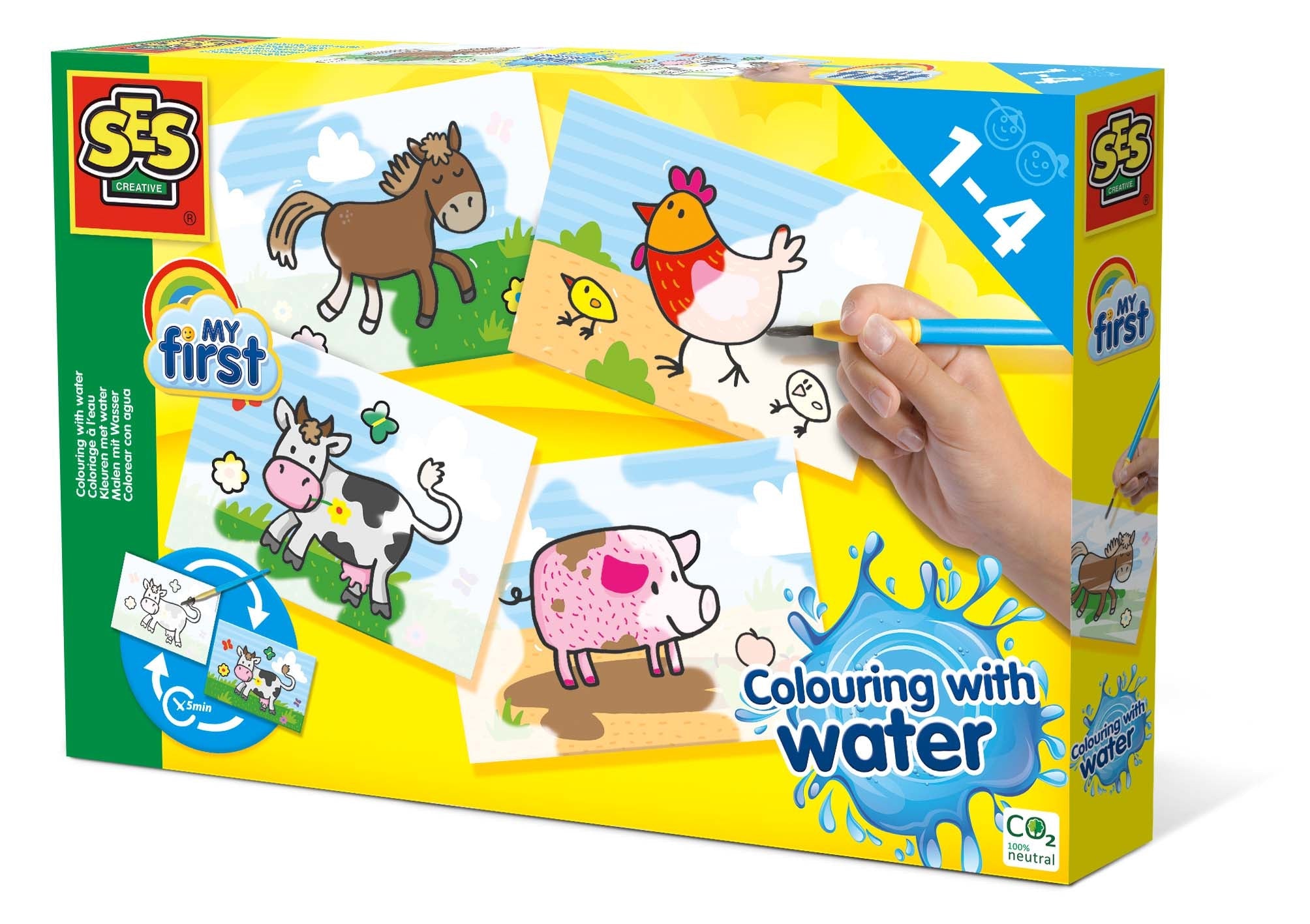 SES Kleuren met water – Boerderij dieren