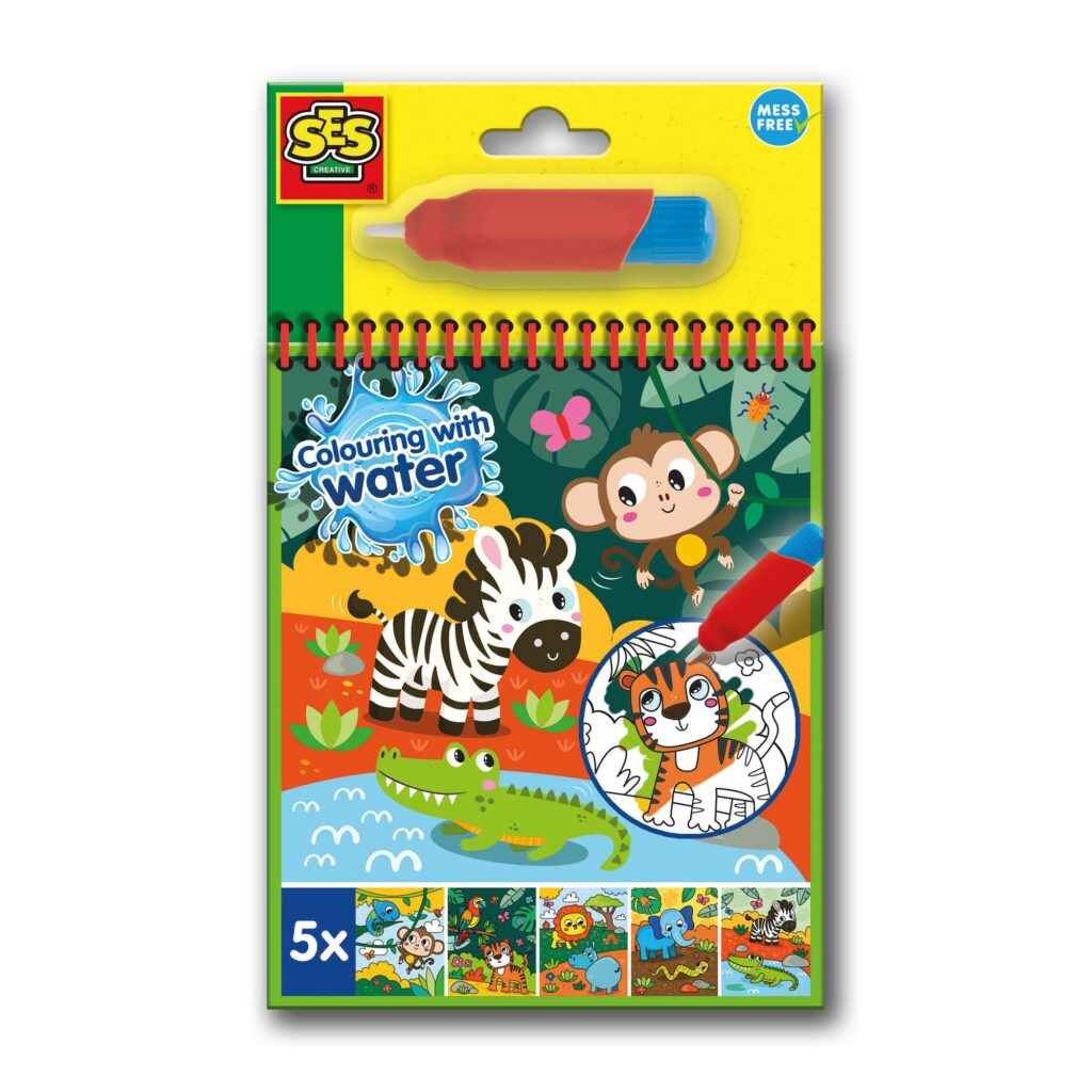 SES Kleuren met water kleurboek Safari