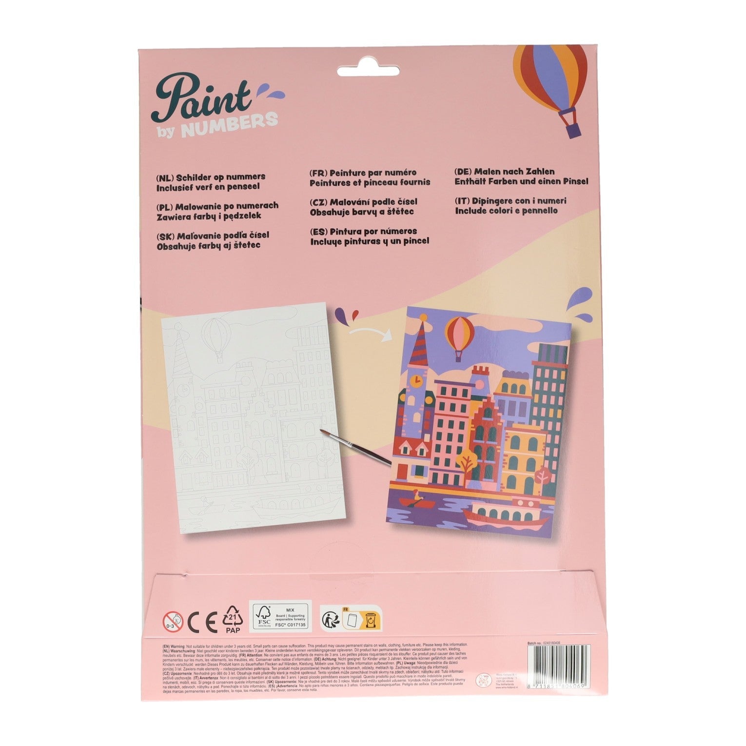 Schilderen op Nummer Thema Verfset Building Back