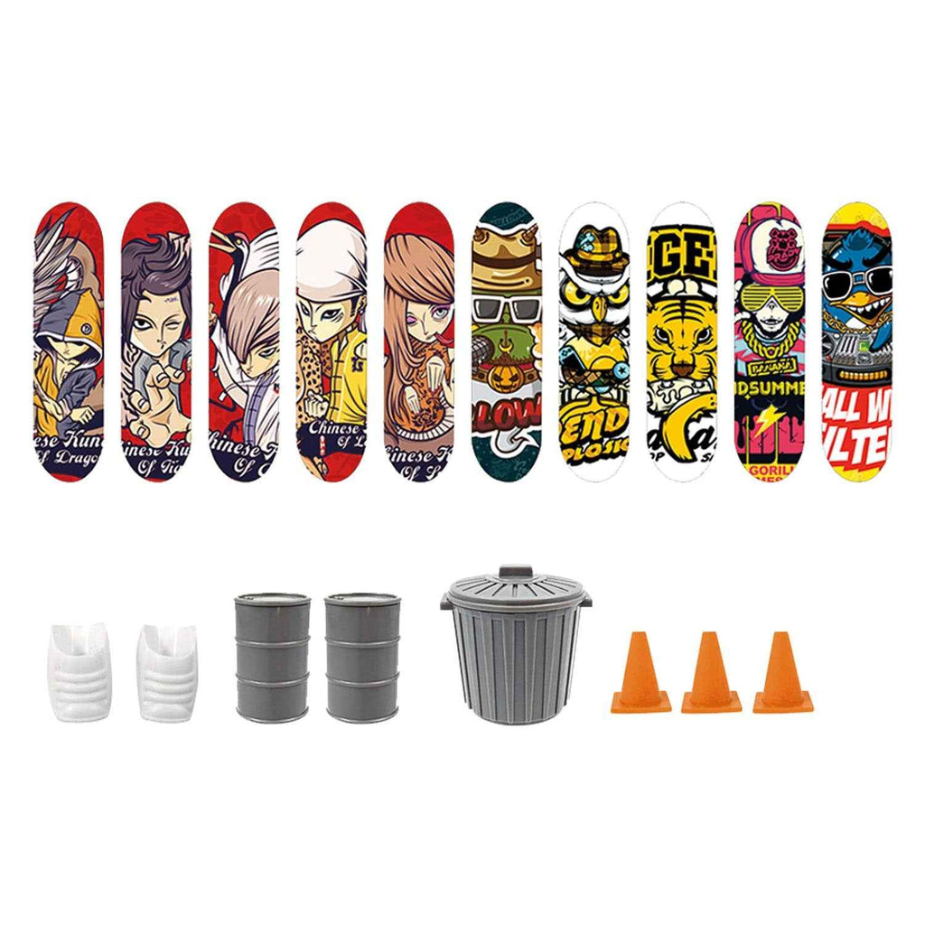 Skate Vinger Skateboard met Accessoires inhoud