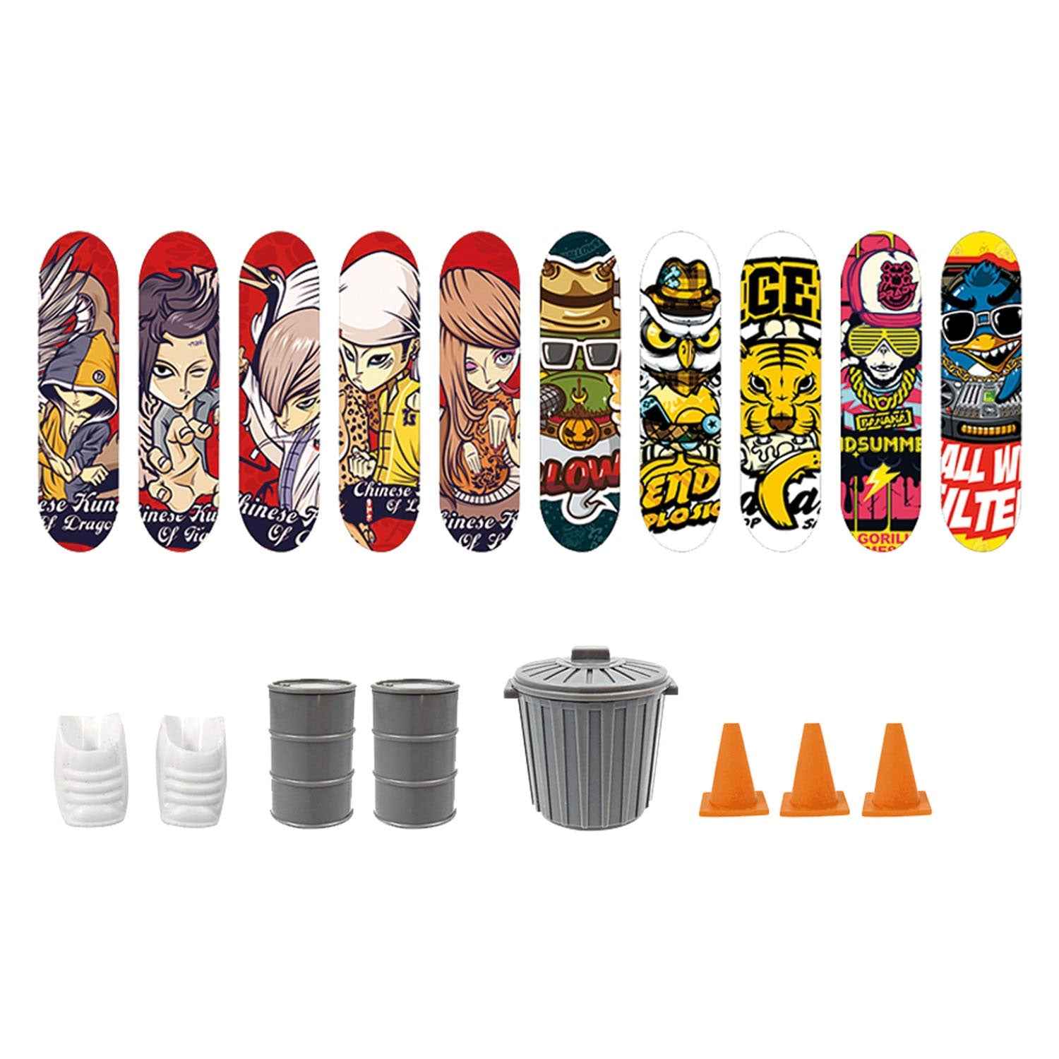 Skate Vinger Skateboard met Accessoires inhoud