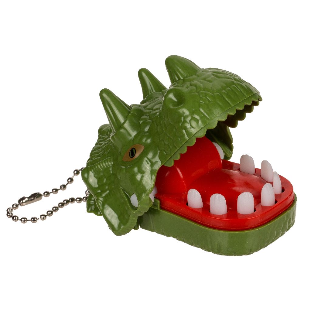 Sleutelhanger Dino Met Kiespijn Groen open