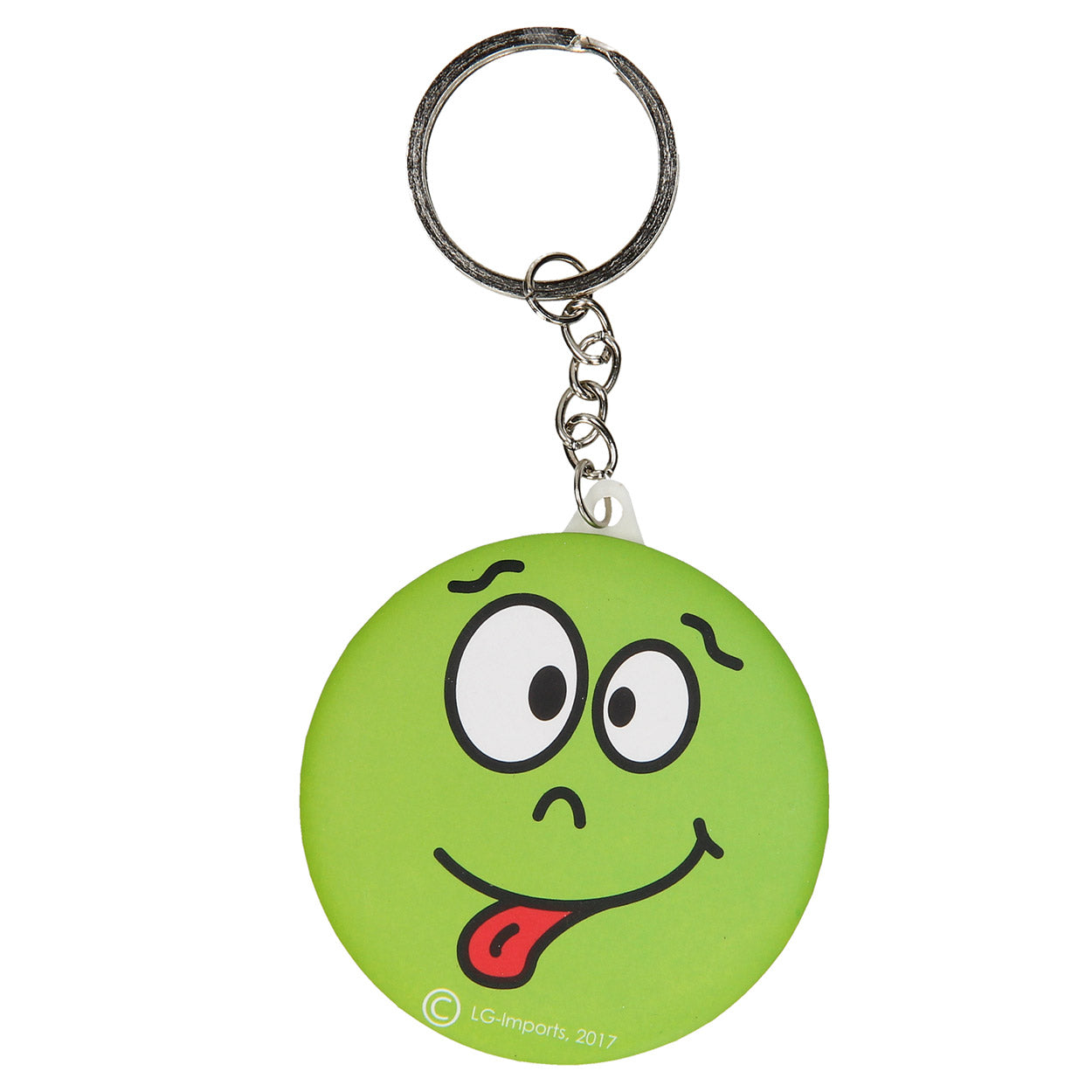 Sleutelhanger - Lachgezicht met Spiegeltje Groen