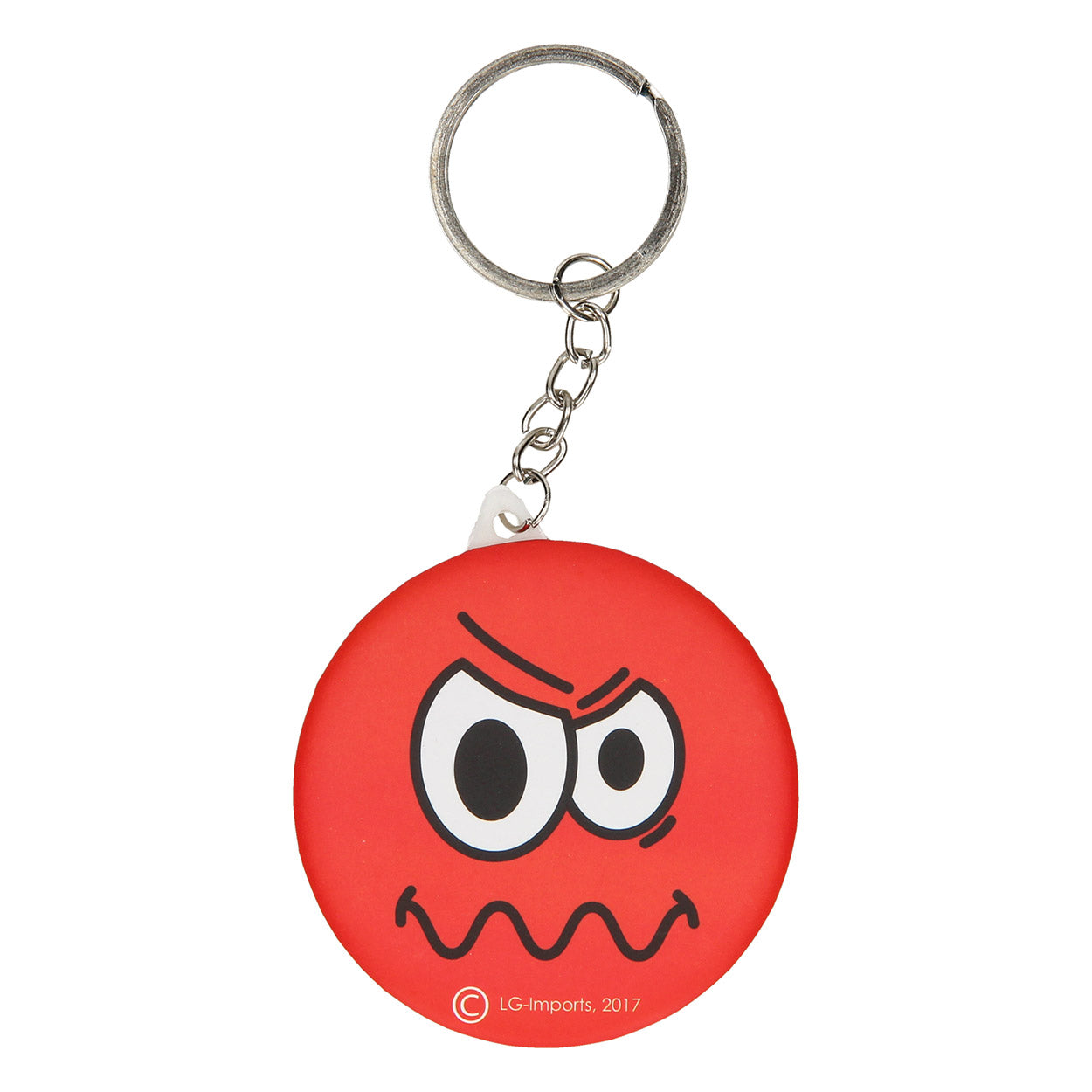 Sleutelhanger - Lachgezicht met Spiegeltje Rood