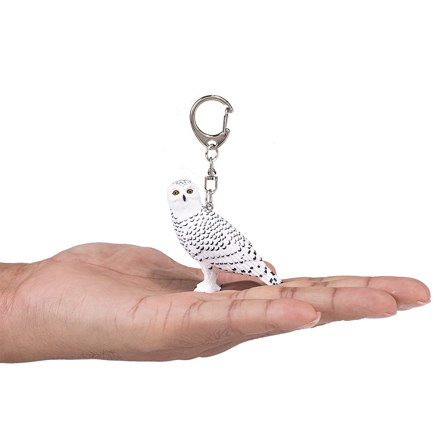 Sleutelhanger Sneeuwuil op hand