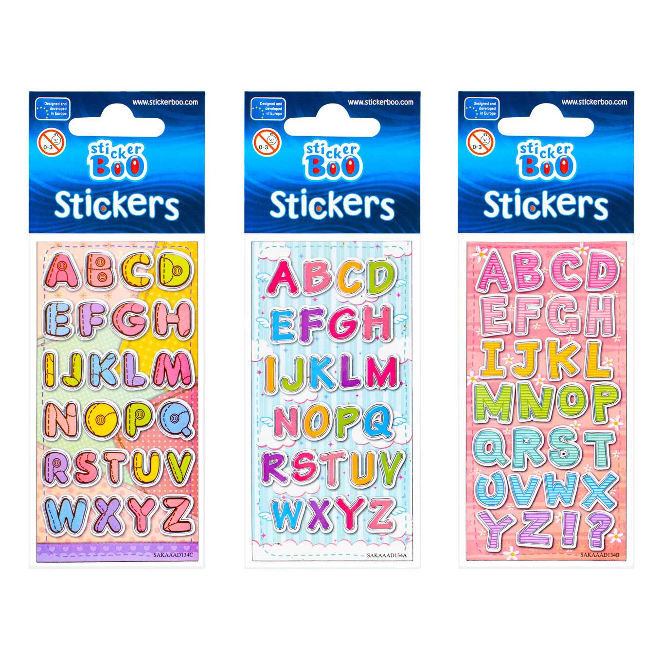 Stickervel Letters assortie