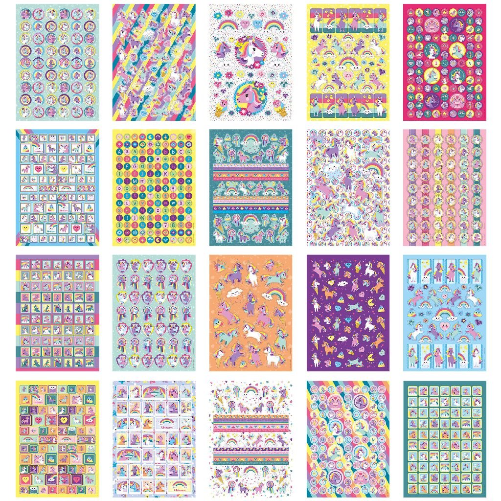 Totum Unicorn Sticker Book Voorbeeld