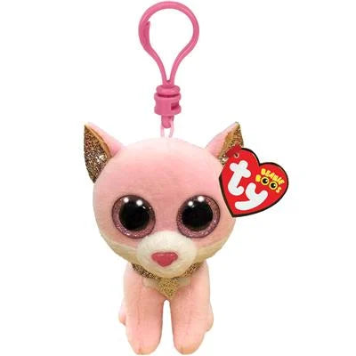  Ty Beanie Boo's Clip Fiona Pink Cat 7 cm / Pluche Sleutelhanger / Knuffelshop