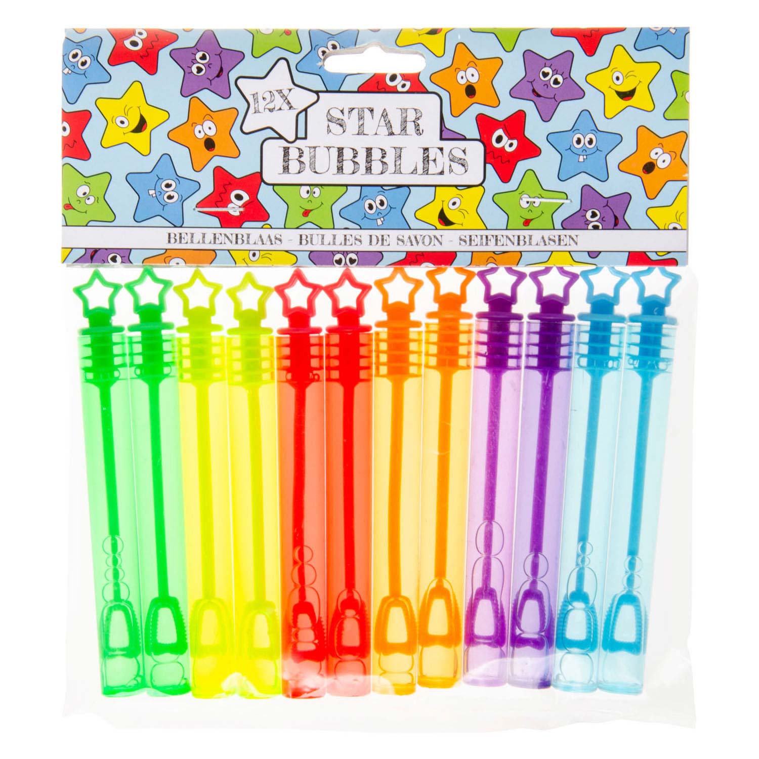 Uitdeelbellenblaasjes Ster 12 stuks