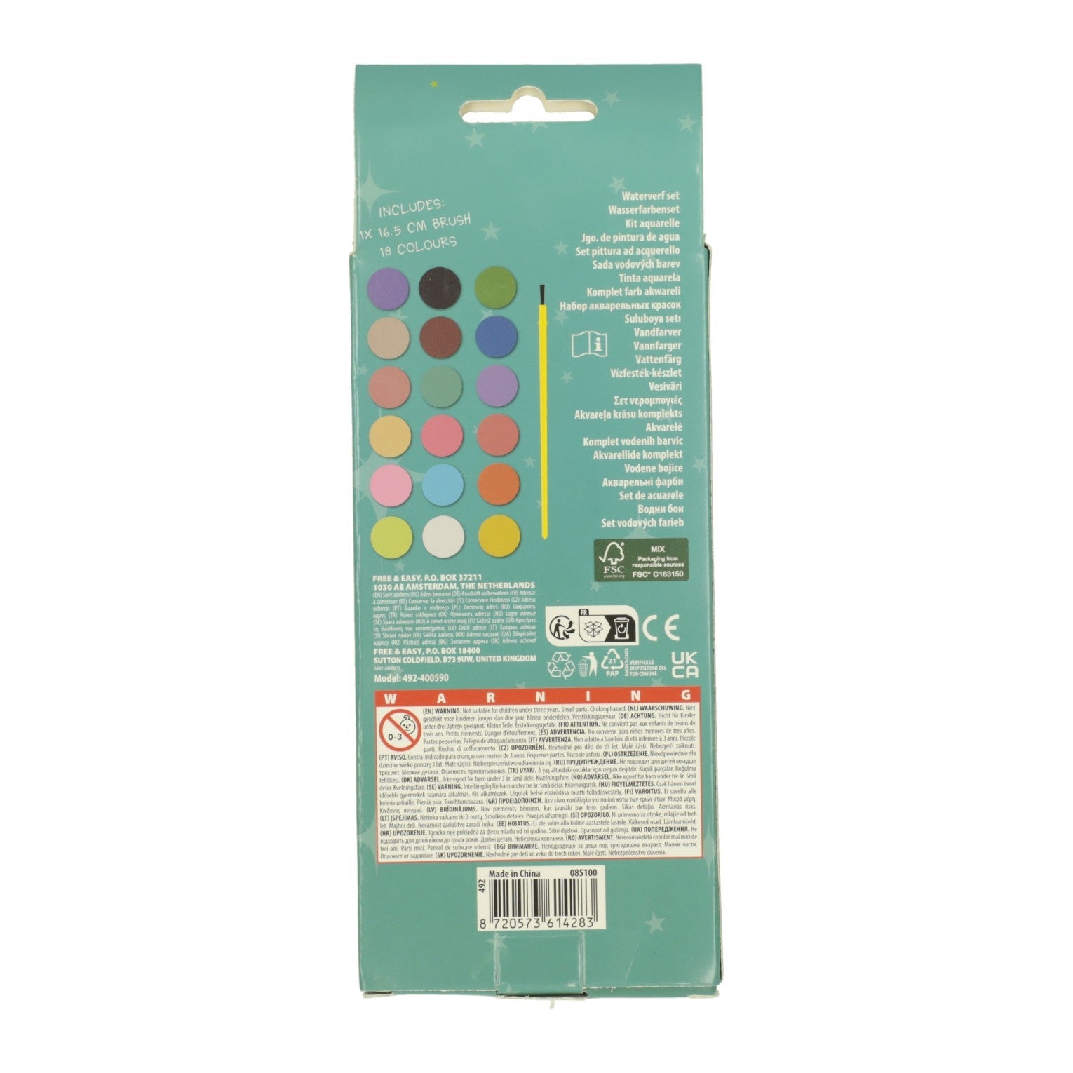 Aquarellset 18 Farben