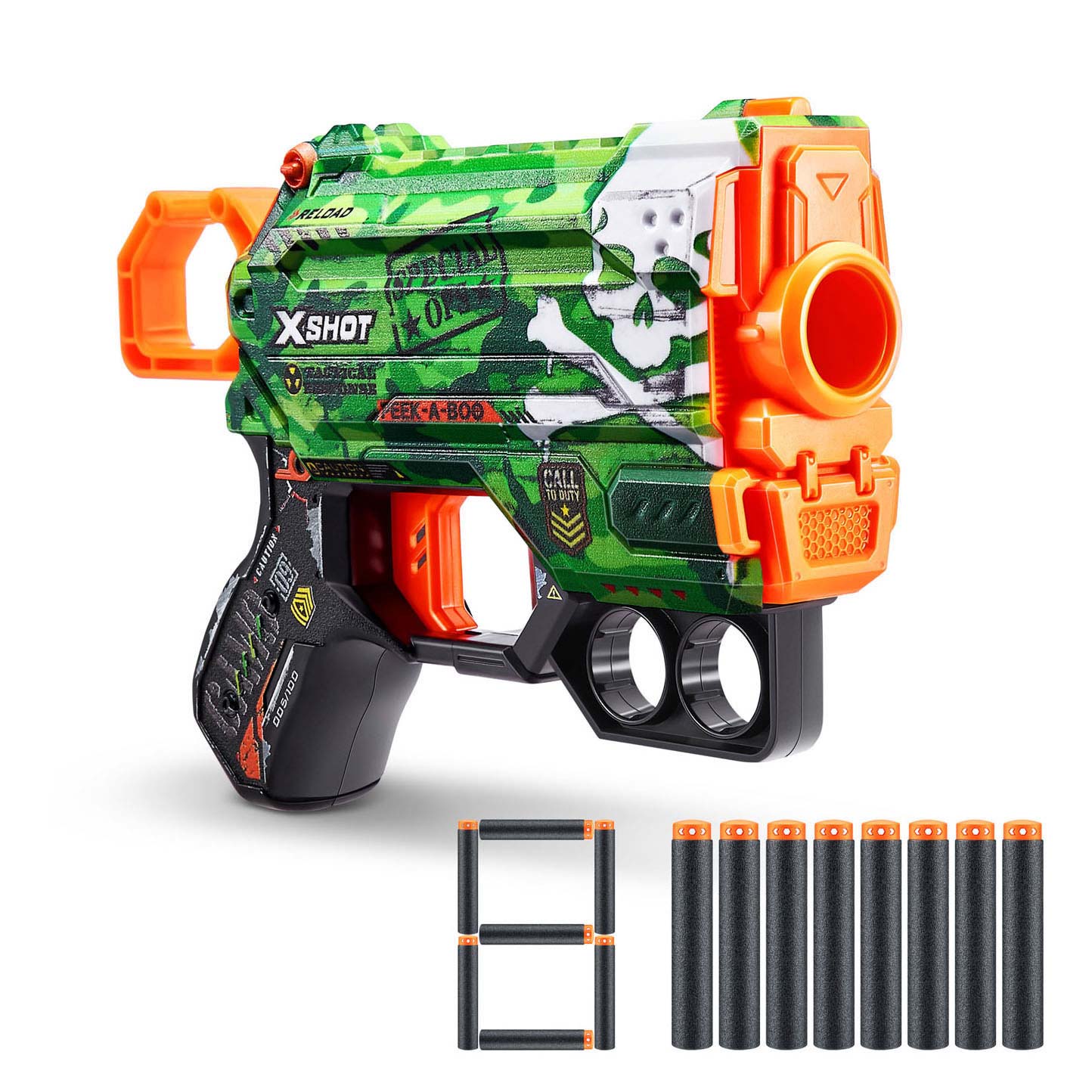 ZURU X-Shot Skins Menace groen met darts